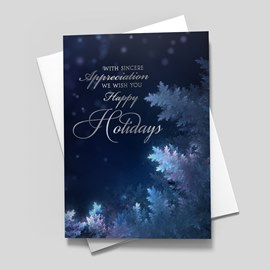 Midnight Forest Holiday Card