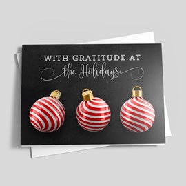 Candy Cane Ornaments Holiday Card