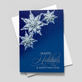 Snowflakes & Starlight Holiday Card