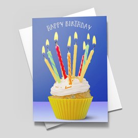 Sunrise Cupcake Birthday Card