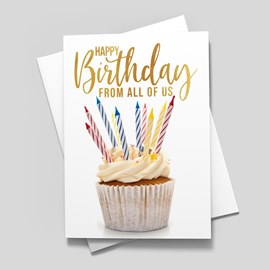 Cupcake Candles Birthday Card