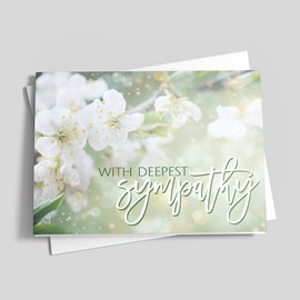 Satin Flowers Sympathy Card