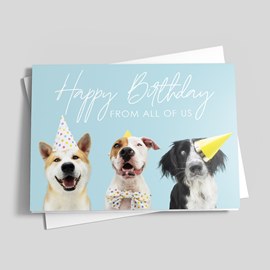 Dog Party Birthday Card