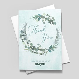 Serene Wreath Thank You Card