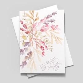 Floral Sunset Sympathy Card