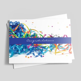 Rainbow Ribbon Congratulations Card