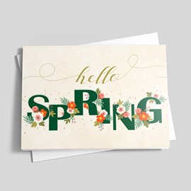 Hello Spring Flowers Card