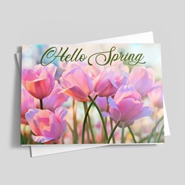 Pink Tulips Card