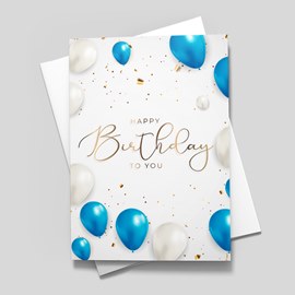 Fresh Balloons Birthday Card