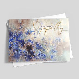 Painted Flowers Sympathy Card