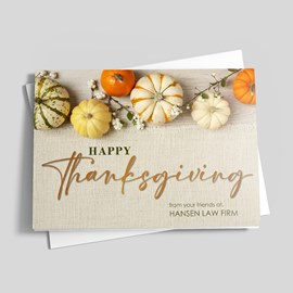 Harvest Décor Thanksgiving Card