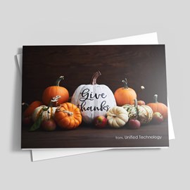 Grateful Pumpkin Thanksgiving Card