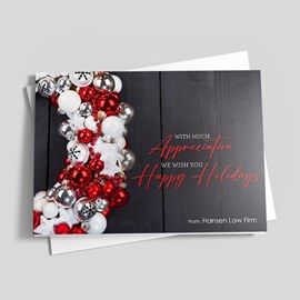 Candy Cane Bells Holiday Card