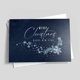 Sapphire Flurries Holiday Card