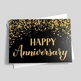 Gold Dust Anniversary Card