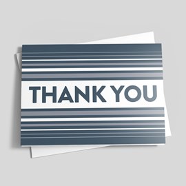 Slate Stripes - Thank You Card