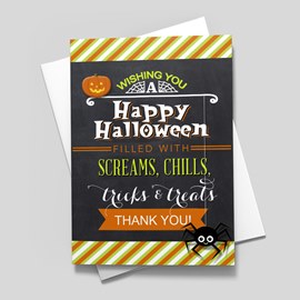 Spider Sign Halloween Card