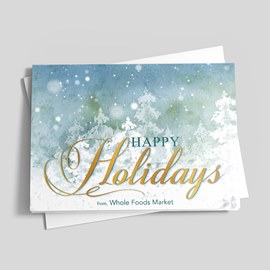Blue Hues Holiday Card