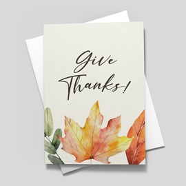 Golden Hues Thanksgiving Card