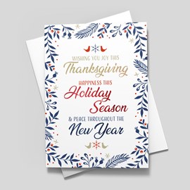 Trio of Celebration Holiday Card