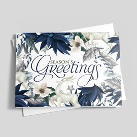 Blue Sophistication Holiday Card