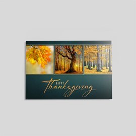 Autumn Squares Thanksgiving Card