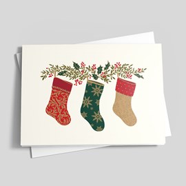 Winter Stockings Holiday Card