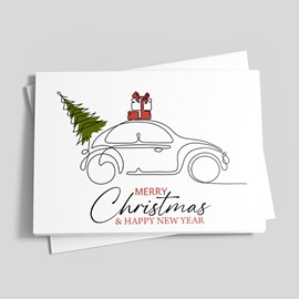 Christmas Car Holiday Card