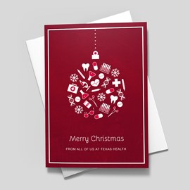 Medical Ornament Christmas Card