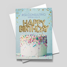 Burst of Happiness Birthday Card