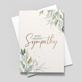 Elysian Leaves Sympathy Card