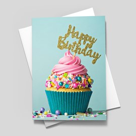 Cupcake Paint Birthday Card
