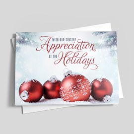 Ruby Ornaments Holiday Card