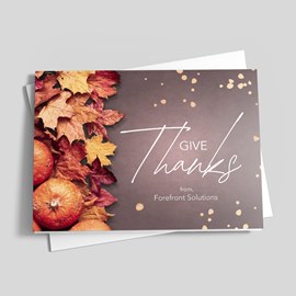 Autumn's Kiss Thanksgiving Card