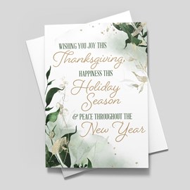 Peaceful Flowers Holiday Card