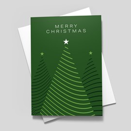 Painting Trees Christmas Card