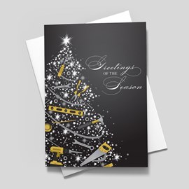 Constructed Tree Holiday Card