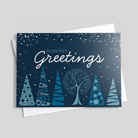 Geometric Trees Holiday Card