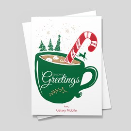 Cocoa Cup Holiday Card