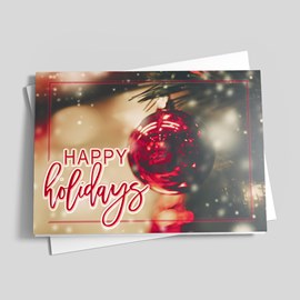 Classic Crimson Holiday Card