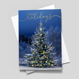 Midnight Twinkle Holiday Card
