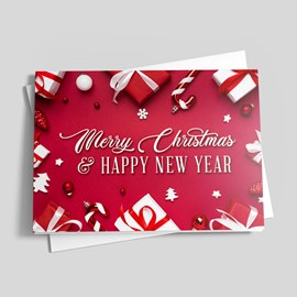 Candy Cane Gifts Holiday Card
