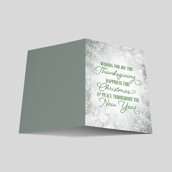 greeting card with floral design and text