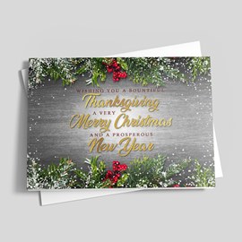 Evergreen Dreams Holiday Card
