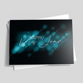 Blue Midnight New Year Card