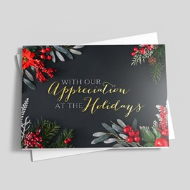 Winterberry Wishes Holiday Card