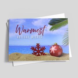 Ruby Red Wishes Holiday Card