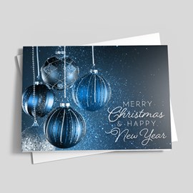 Blue Dusting Holiday Card