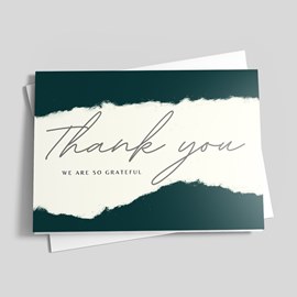 Brush Stroke Thank You Card