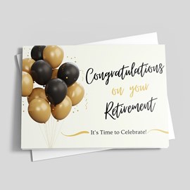 Congratulations Balloons Retirement Card